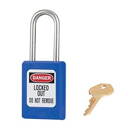 Master Lock S31BLU S31 thermoplastic Safety Padlock, Blue, 9.9 cm x 5.1 cm x 2.8 cm