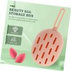 LALAFINA 4pcs Box Travel Makeup Sponge Storage Beauty Sponge Case