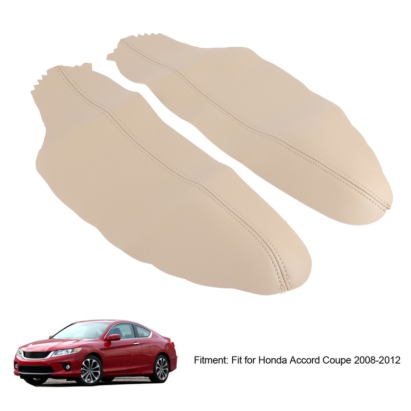 Front Door Panels Armrest Cover Microfiber Synthetic Leather Trim Sticker