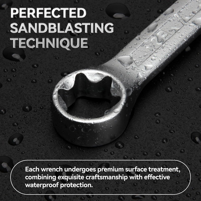 DISEN 6-Piece E-Torx Wrench Set, Double Box End Wrench Set,