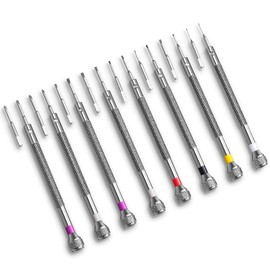 VAKOGAL 8PCS Professional Micro Precision Screwdriver Set 0.6-1.6mm, 8 Extra Replace Blades for Watch, Eyeglasses, Jewelry Work, Electronics Repair