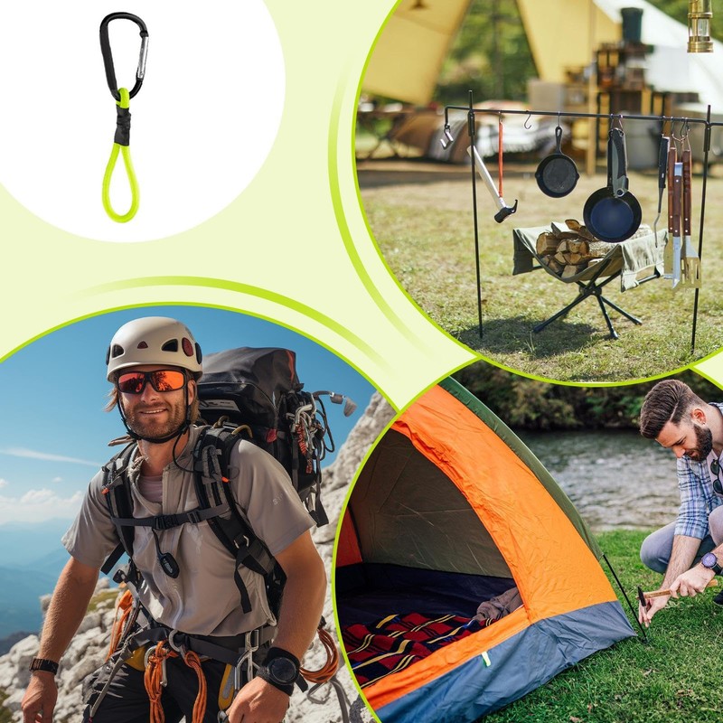 Bungee Cords with Carabiner Hooks - Elastic Rope Carabiner Bungee