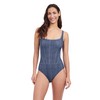 Profile by Gottex Women's Standard Jeans Print One Piece Bathing