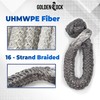 GOLDEN COCK 5/16" x 9" UHMWPE Dyneema Soft Shackles -