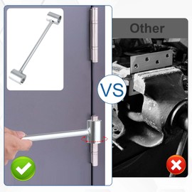 Hinges Gap Adjusting Wrench, 0.91-0.98in Door Hinge Adjustment Tool Manual Hinge Adjustment Wrench Practical Door Hinge Repair Tool for Fire Clean Room Security Door(Silver)