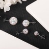 AOEDEJ 1 Pcs Disco Ball Earrings for Women Silver Ball