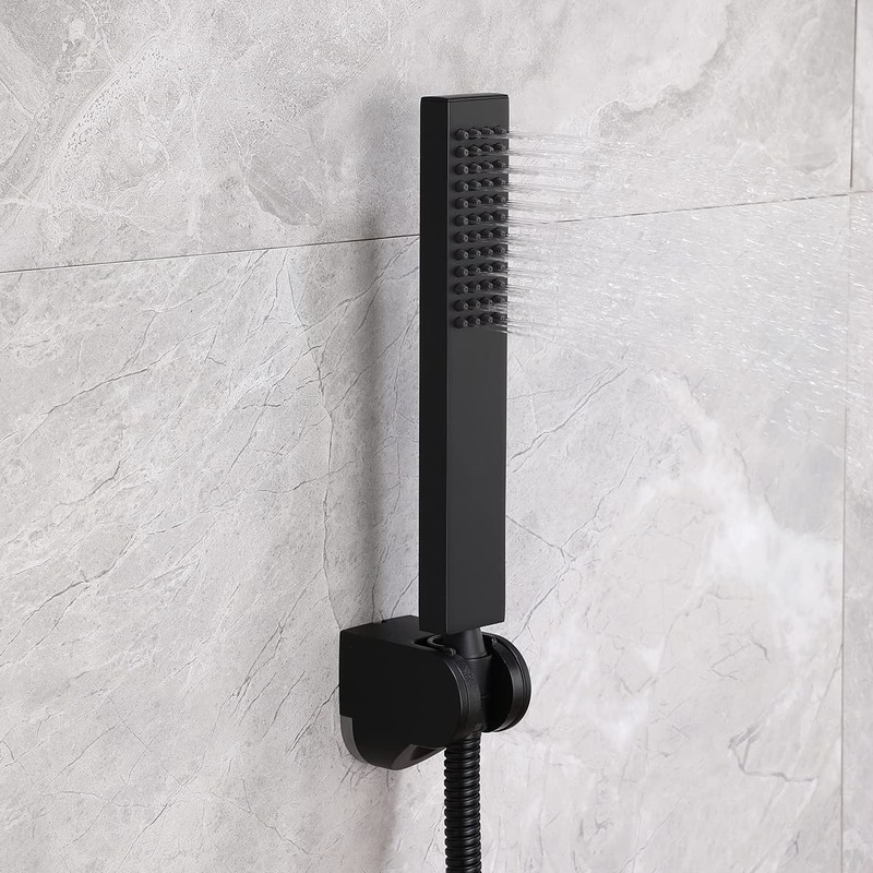 Asyas Square Solid Brass Hand Held Shower Sprayer Head with