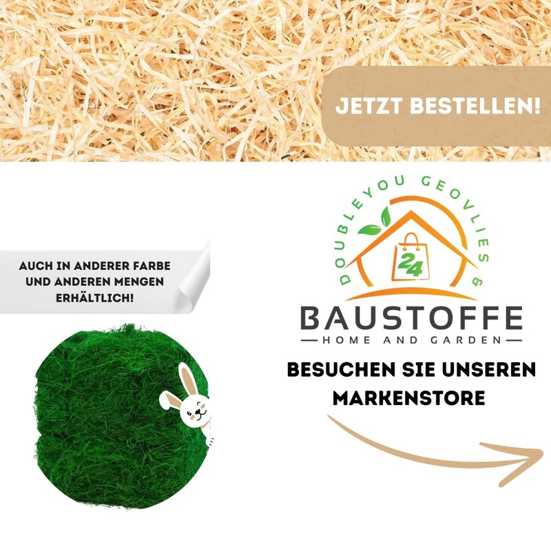 20 kg (kg) wood wool, natural, strawberry wool, made in
