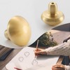 Flybath 5 Pack Mushroom Cupboard Door Knobs Cabinet Solid Brass