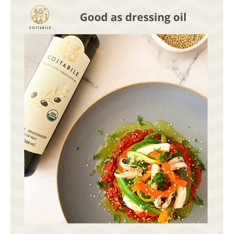 Costabile Basil infused Extra Virgin Olive Oil and Polyphenol Rich