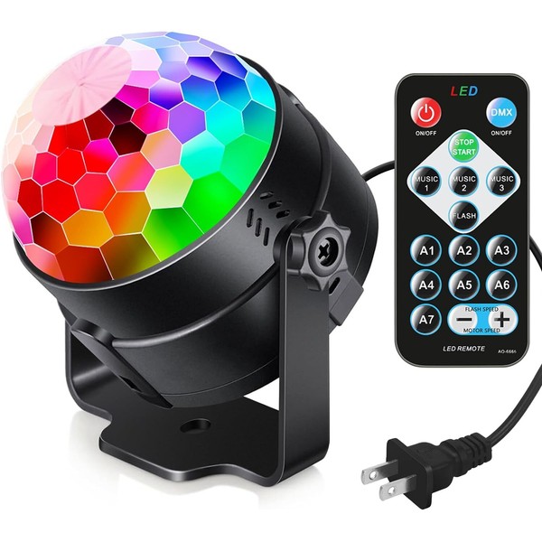 Luditek Sound Activated Party Lights with Remote DJ Lighting Disco