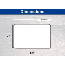 2" x 3.5" White Business Notecards with Rounded Edges (100 pieces) - Thick 130lb Cover - Mini-Index Cards - Exceptional Photo & Art Backing/Product Packaging
