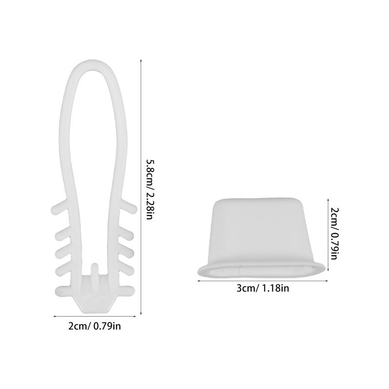 LALAFINA 200pcs Mesh Bag Loop Closures Plastic Storage Hooks For