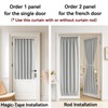 Vatge Sidelight Curtains for Front Door Privacy, 12 Inch Wide