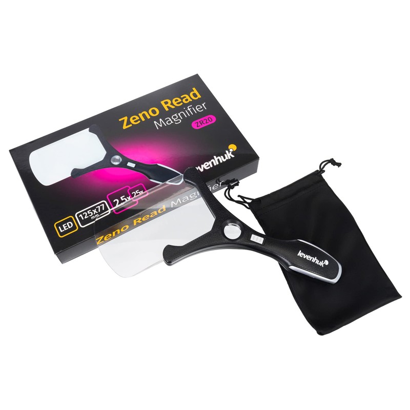 Levenhuk Zeno Read ZR20 Lightweight Handheld LED Magnifier with Light