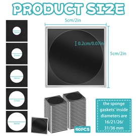 Fansunta 40 Pcs Adjustable Acrylic Coin Collection Cases with Sponges, Coin Snap Holder, Silver Dollar Protection Cases for Collectors, Coin Dollar Collection Supplies for Small Coins(16mm-36mm)