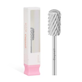 3/32" Large Barrel Smooth Round Top Tungsten Carbide Nail Drill Bit Safety Bit for Gel & Acrylic Removal, 2-Way Rotating Efile Tip, Salon Electric File Accessory (3XC Grit, Silver)