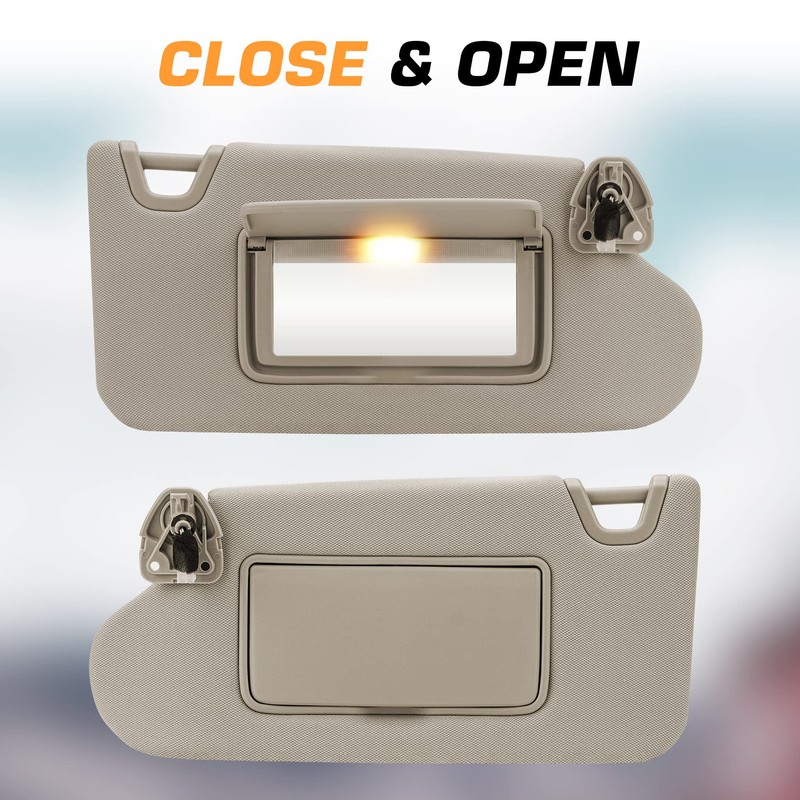 TadaMark Left Driver & Right Passenger Side Sun Visor Fit