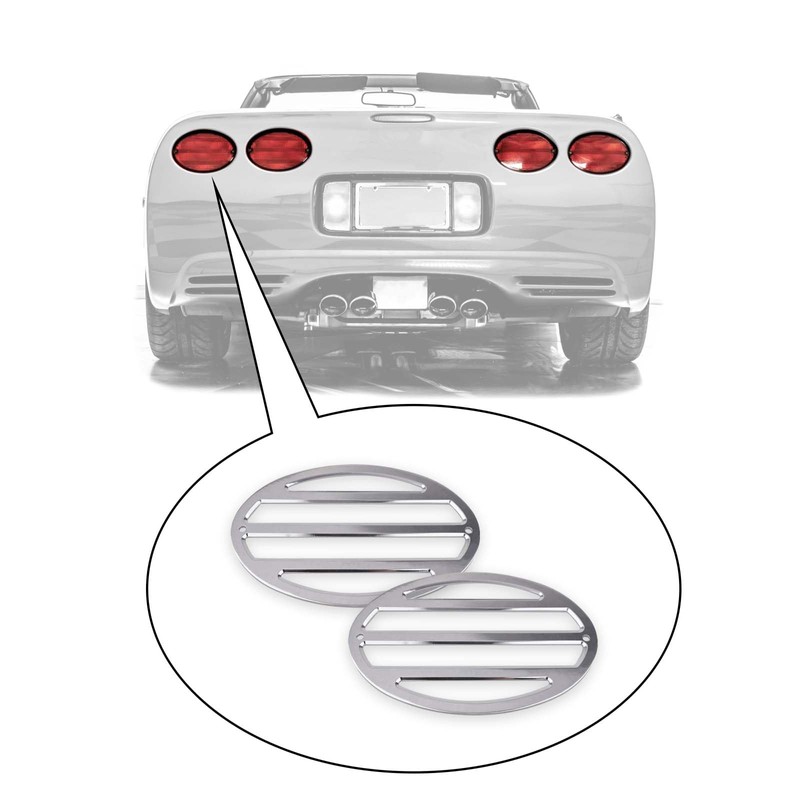OLIMPOCICLI Corvette Tail Light Louver Cover Kit Fits: 1997-2004 Corvettes,