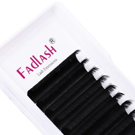 Eyelash Extensions B Curl Easy Blooming Lash Extension Matte Black Rapid Volume Lash Extensions Flowering Easy Fan Volume Lashes （0.03-B, 15-20mm Mixed Tray)