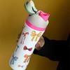Bow Pattern Stainless Steel Vacuum Flask, 1 Count Portable Insulated