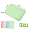 4 Pack Multicolo Plastic Serving Trays for Party Serving Food