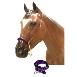 Showman Braided Nylon Rope Noseband Tie Down w/Strap (Purple)
