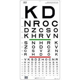 KASHSURG Visual Acuity Eye Chart for Armed Forces 3 Meter (10 Feet)_190_Pack of 9