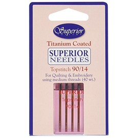 Superior Threads 1329014 5 Count Topstitch Machine Needle, 90/14"