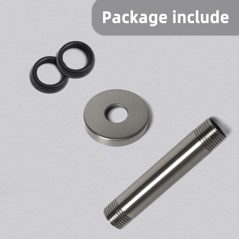 4 Inch Shower Arm with Flange, Ceiling Mounted Shower Head