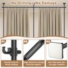 Bonpally Room Divider Curtain Rod, No Drilling Tension Rod for