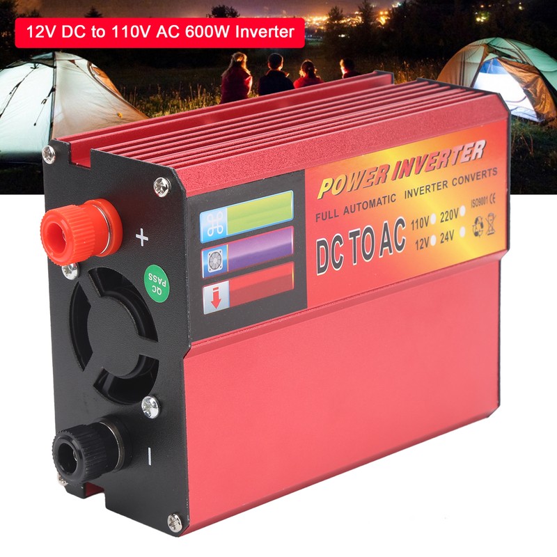 600W Car Power Inverter 12V DC to AC Converter Modified