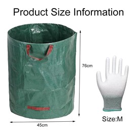 Garden Sack Leaf Bag, Garden Waste Bag, Stable, 120 L Garden Waste Bag, Garden Bags for Garden Waste, Garden Waste Bags with Handles, for Grass Leaves Hedge Garden Waste Green Cuts