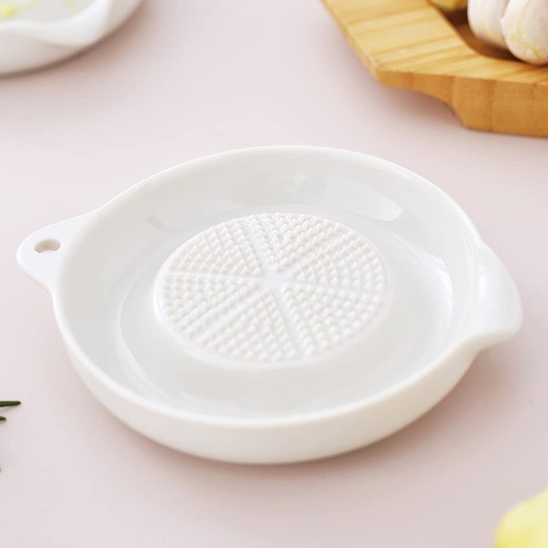 Porcelain Grater Plate Ceramic Ginger Grater Feeding Tool