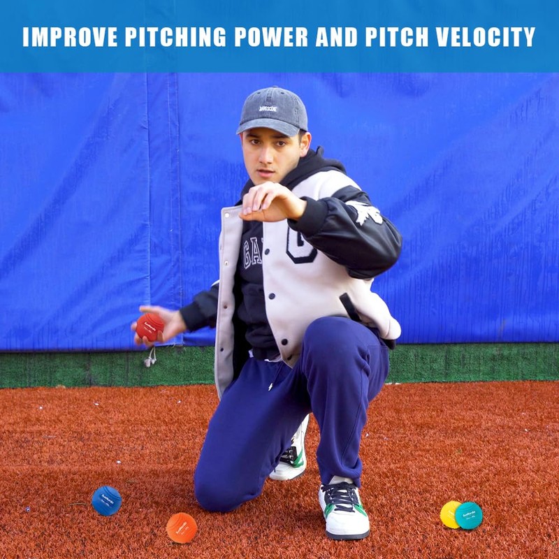 SunNordic 6/9 Pack Plyometric Weighted Baseball Set (3.5-16/35/53/70 oz) -