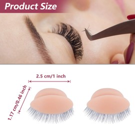 WBCBEC 3 Pairs Replacement Eyelids for Mannequin Head Removable Realistic Eyelids with Eyelashes Mannequin Head Eyelids for Eyelash Training Practice Makeup Eyelash Extensions (Skin)
