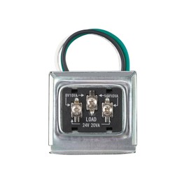 Heath Zenith SL-125-90 Silver Finish Wired Trivolt Clamp-On Transformer Compatible with Most Smart Video Doorbells and Any Wired Chimes and Buttons