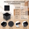 8 Pcs Square PVC Furniture Leg Caps, 1.5 x 1.5