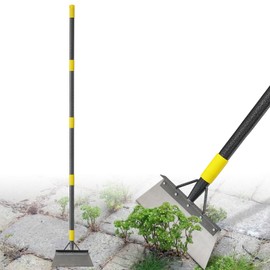 Manual Weeder, Heavy Duty 10.5 inch Wide Garden Flat Shovel Scraper, 84 Inch Long Handle, Multifunctional Garden Weeding Tools for Weed Moss Dirt Removal, Lawn Edging, Snow Ice Removal