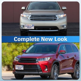 Front Bumper License Plate Mount Compatible with 2019-up Toyota Corolla No Drill Front Tow Hook License Plate Frame Anti-Theft Bracket Holder Mounting Kit Car Accessories