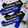 LXYXUUN Birthday King Sash Royal Blue, Gold Foil Birthday Sash
