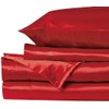 Mk Collection 4pc Soft Silky Satin Solid Color Deep Pocket