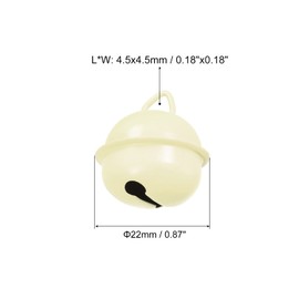 uxcell Jingle Bells, 22mm 30pcs Craft Bells for DIY Holiday Decoration, Musical Party, Home, Festival, Wedding, Beige