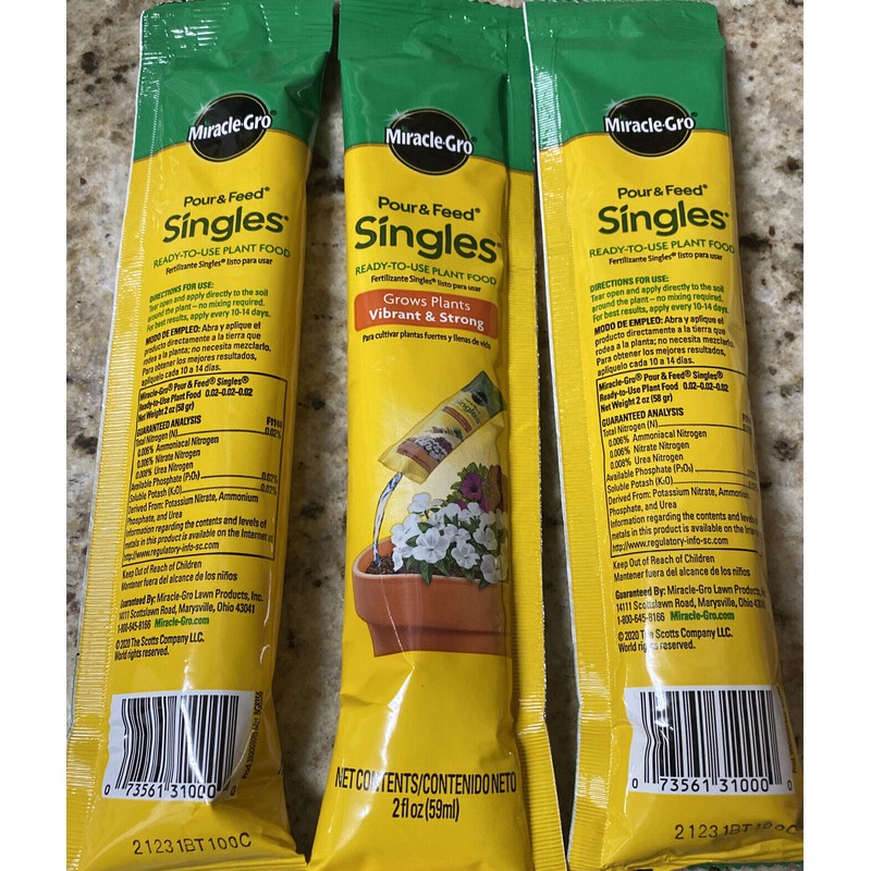 Miracle Gro 3pk Miracle-Gro Pour & Feed Singles Liquid Plant