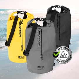 #DoYourOutdoor Dry Bag | Waterproof Backpack | Waterproof Bag & Pack Sack | 2L 5L 10L 20L 30L Dry Bag in 2 Styles and Many Colours | Ideal for Boat, Kayak, Fishing and Camping, gray, Vertical