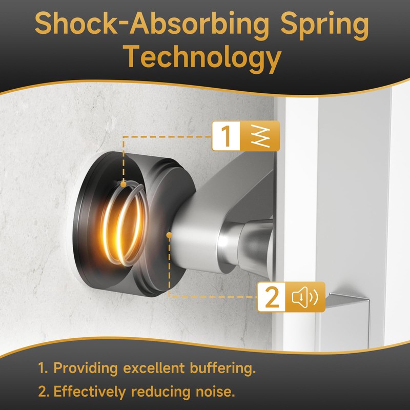 2PCS Door Stoppers for Wall Protector with Adhesive, Aluminum Door