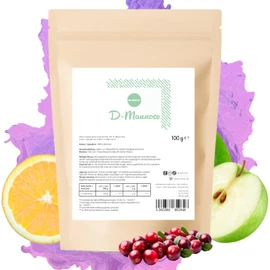 Pure D-Mannose Powder 100 g with Measuring Spoon - 50 Days Supply - No Additives - German Quality - High Dosage, Well Soluble, Vegan, GMO Free | Nutritec
