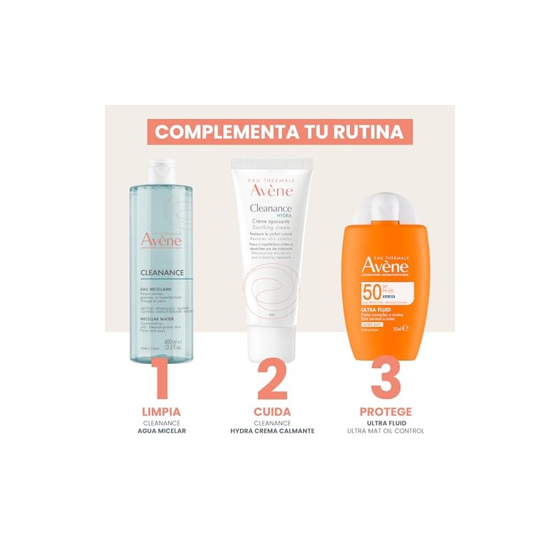 Avene Cleanance Hydra Crema Hidratante Facial para Piel Grasa, 40ml