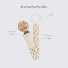 BIBS Pacifier Clip Braided Dusty Pink/Baby Pink