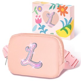 COSHAYSOO Pink Belt Bag Fanny Pack Crossbody Trendy Practical Gifts for Workout Enthusiasts Women Mom Hiking Running Cycling Gym Lovers Travel Accessories L